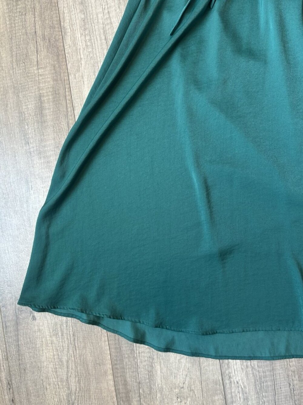 Kobi Halperin Sari Emerald Green Ruched Waist Midi Dress Long Sleeve M - Picture 3 of 16